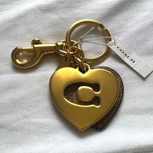 Coach Signature Hearts Key Ring